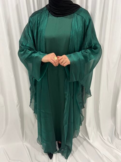 Ensemble vert en satin et tulle [Alia]