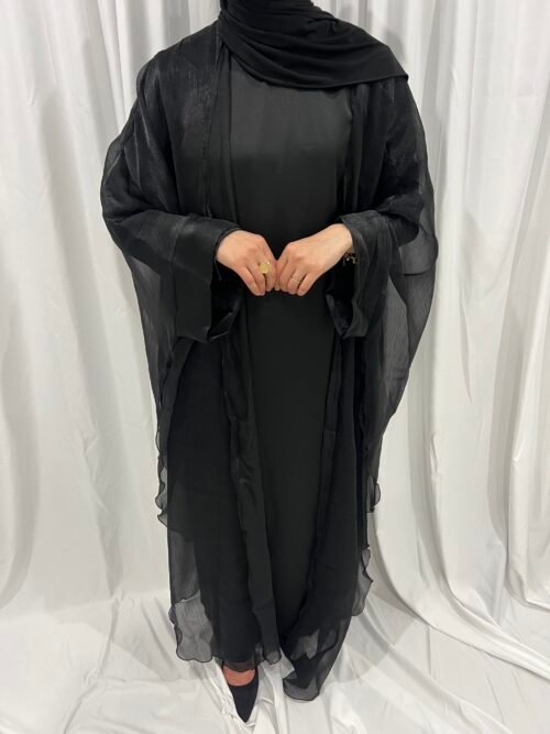 Ensemble noir en satin et tulle [Alia]