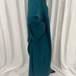 Abaya bleu canard aux manches bouffantes [Maïa]